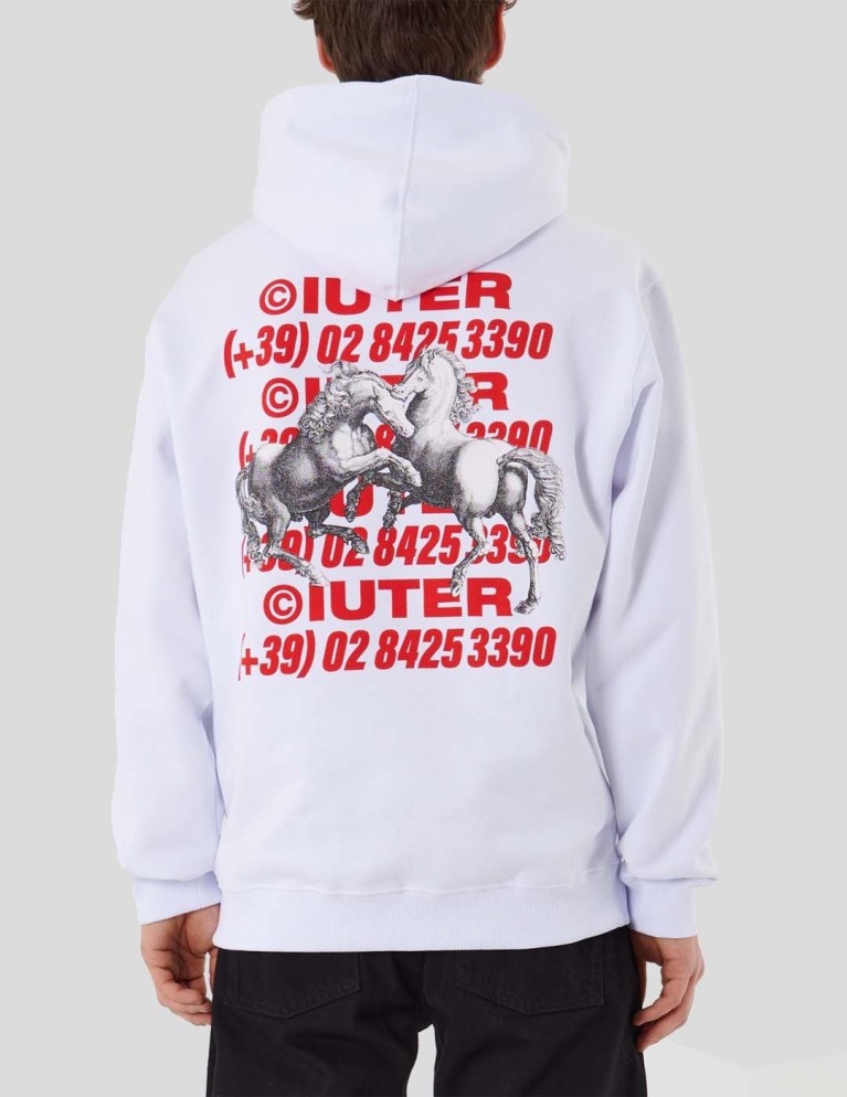 Sudadeira IUTER horses hoodie white